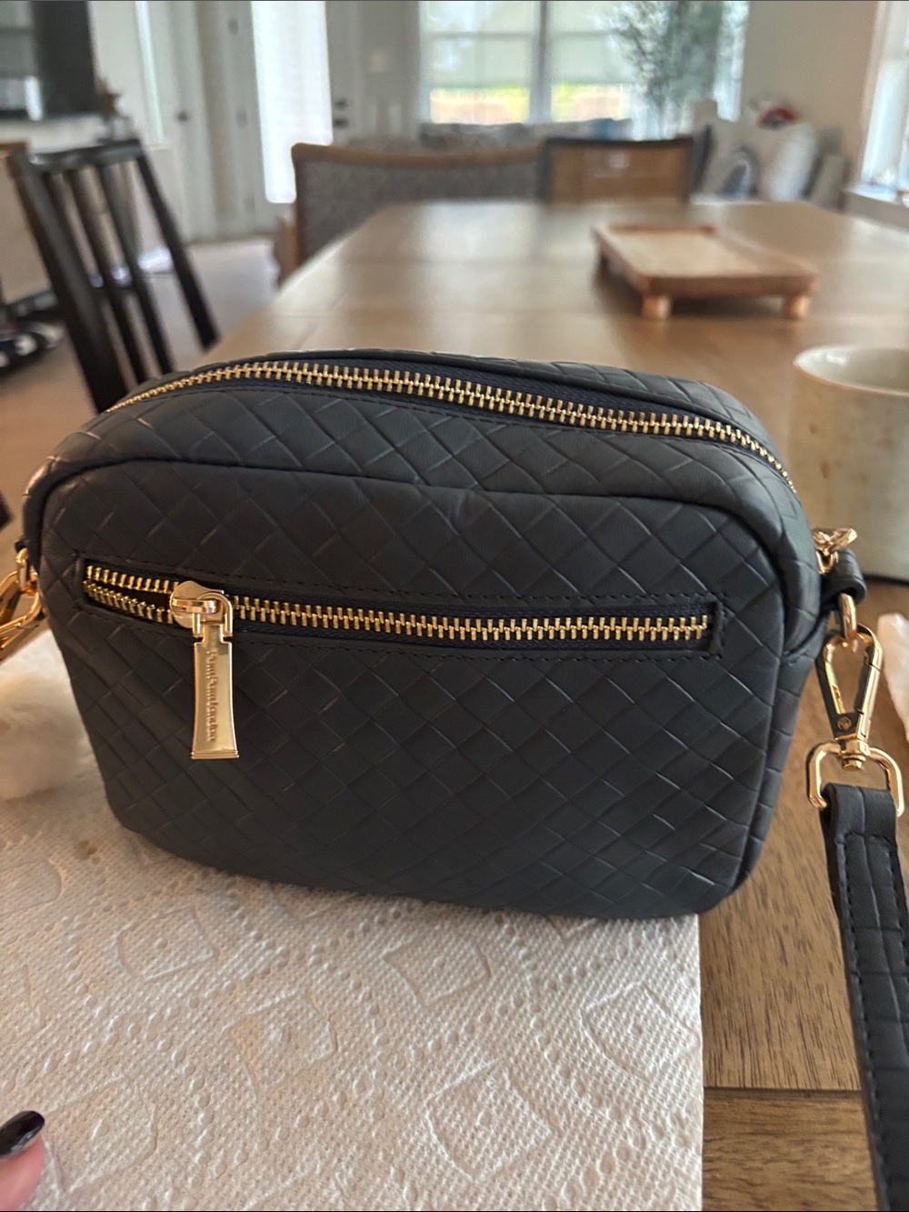 Slate Blue Quilted Leather/RFID WALLET - Picture 4 of 11